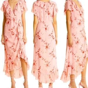 Cinq a Sept Fleur Sheila Faux Wrap dress. Never worn, original tags, pale rose.